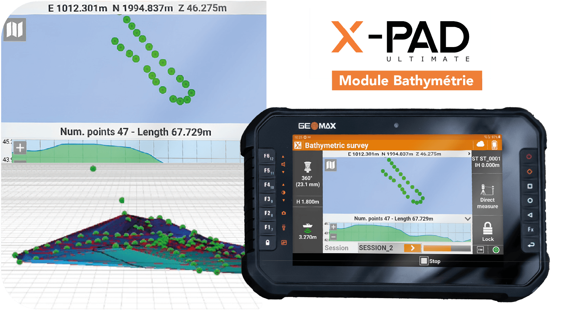 GeoMax_X-PAD_logiciel_bathymetrie
