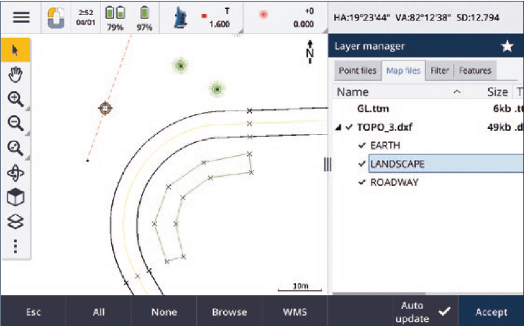 spectra origin_logiciel topographie gnss tps_carte dynamique