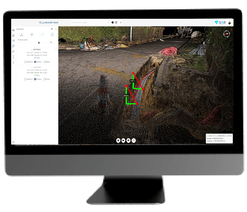 I-tranchee_partage_visualisation_mesure_de_donnée_nuage de point