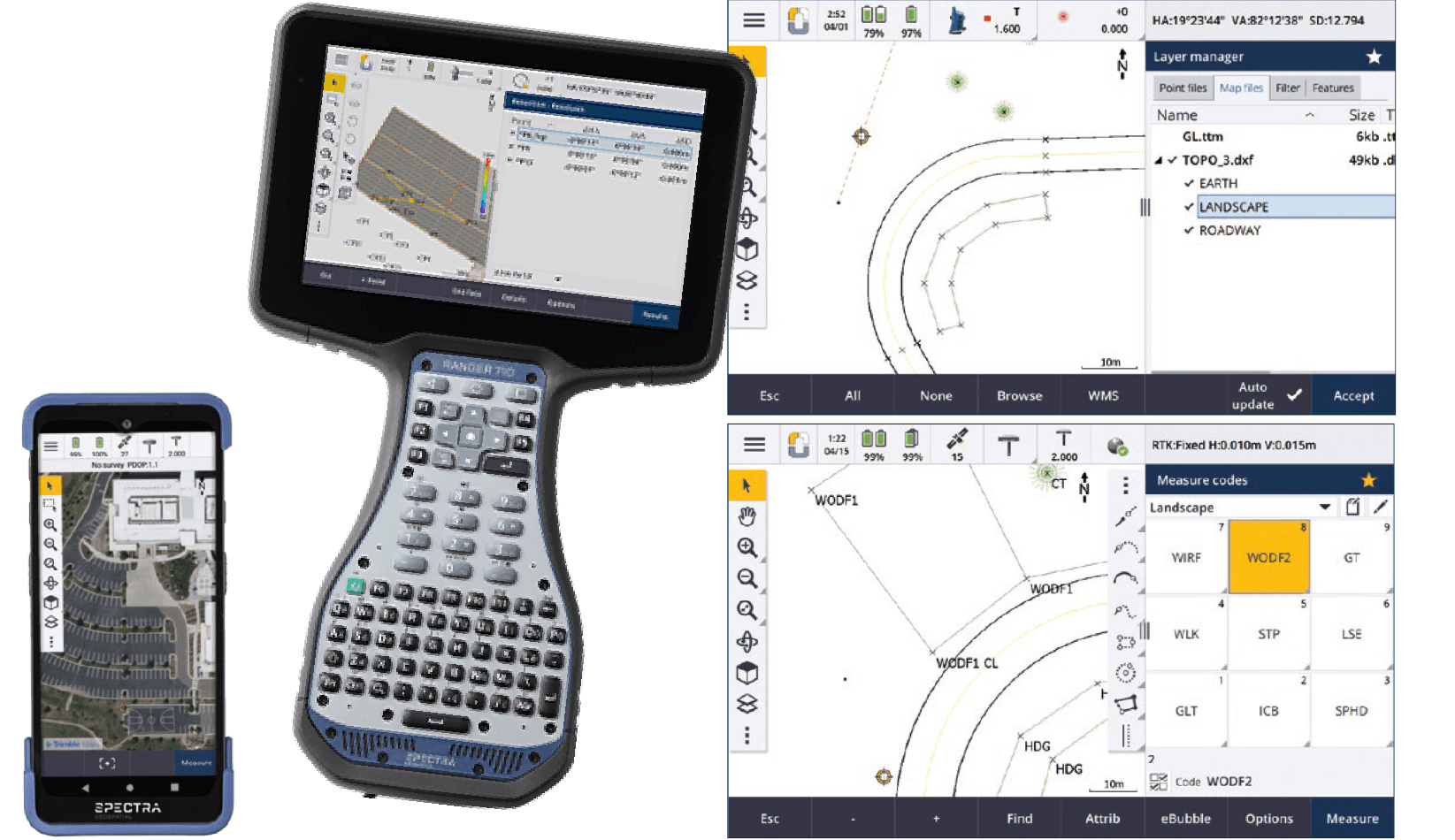 logiciel topographie origin pour spectra focus 50